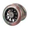 CLAS FOX Pro Scooter Wheels 100mm Transparent Sparkle PU with ABEC-9 Bearings CNC Metal Core (2pcs) (Brown) view 1