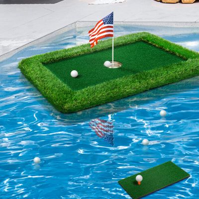 PLBBJH Floating Golf Green for Pool, Various Sizes (35"x24"/47"x35"/63"x47") to Suit Your Needs, Floating Chipping Green-Ideal for 2-4 Golfers Competing and Improving Skills in Outdoor and Pool Games
