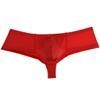 Jaxu Men's Elastic Spandex Thong Boxer Shiny Boxers Briefs Guys Pants Sexy Men Pouch Underwear 3-Pack red,green,blue XL XU275 Brazilain Bikini Underwear view 2