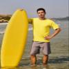 TACVASEN Shirts for Men's Short Sleeve Sun Protection Swim Shirts Quick Dry Fit UPF 50+ Workout Rashguard Athletic Swim T-Shirts Yellow 2XL view 3