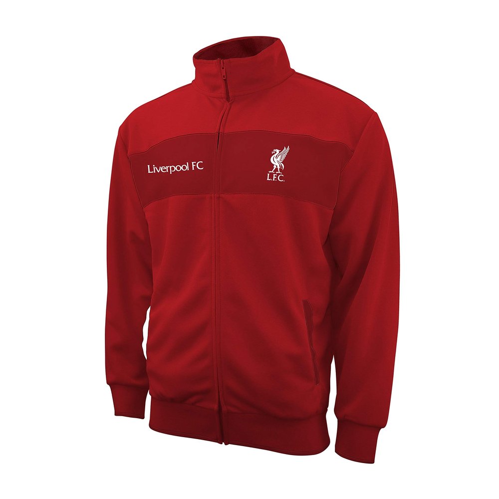 Icon Sports Soccer Track Jacket Official Mens Liverpool FC World Football Club Team Casual Full Zip Up Active Adult Training Top LP52TJ XXL