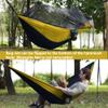 Camping Hammock with Net,Travel Portable Lightweight Hammocks with Tree Straps and Solid D-Shape Carabiners,Parachute Nylon Hammock for Outsides Backpacking Beach Backyard Patio Hiking view 3