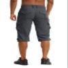 TACVASEN Mens Cargo Shorts Hiking Work Long Shorts Golf Below Knee 3/4 Length Pants Water Resistant Work Capri Pants Stretch Dark Grey view 3