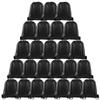 PLULON 25 Pcs Black Drawstring Bags Bulk, Black Drawstring Backpack Bulk String Backpack Cinch Sack Pull Sport Gym Backpack Bags for Yoga Traveling Outdoor Sports view 1