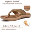 KuaiLu Mens Leather Sport Flip Flops Comfort Orthotic Thong Sandals with Plantar Fasciitis Arch Support for Outdoor Summer view 4