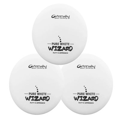 Gateway Wizard Disc Golf Putter Approach Disc - 3 Pack (Pure White)