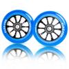 CLAS FOX Pro Scooter Wheels 100mm Transparent Sparkle PU with ABEC-9 Bearings CNC Metal Core (2pcs) (Blue) view 1