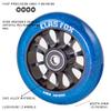 CLAS FOX Pro Scooter Wheels 100mm Transparent Sparkle PU with ABEC-9 Bearings CNC Metal Core (2pcs) (Blue) view 2