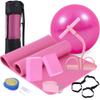 Yoga Mat Set for Beginners,Yoga Mat with Carrying Strap,Yoga Blocks 2 Pack with Yoga Strap,Yoga Ball,Ankle Puller,11-Piece Yoga Kits and Sets for Beginners,Yoga Starter Kit for Women Men (Pink) view 1