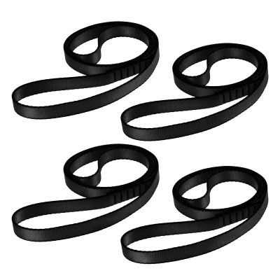 GRLIFE 4pcs Nylon Climbing Sling Runner, 22KN Nylon Extension Climbing Straps, Daisy Chain Rope, Climbing Utility Cord for Outdoor Climbing, Rappelling, Swing, Yoga Hammock Black 23.6Inch60cm