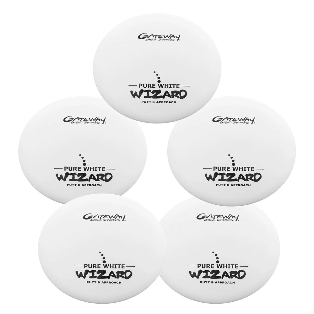 Gateway Wizard Disc Golf Putter Approach Disc - 5 Pack (Pure White)