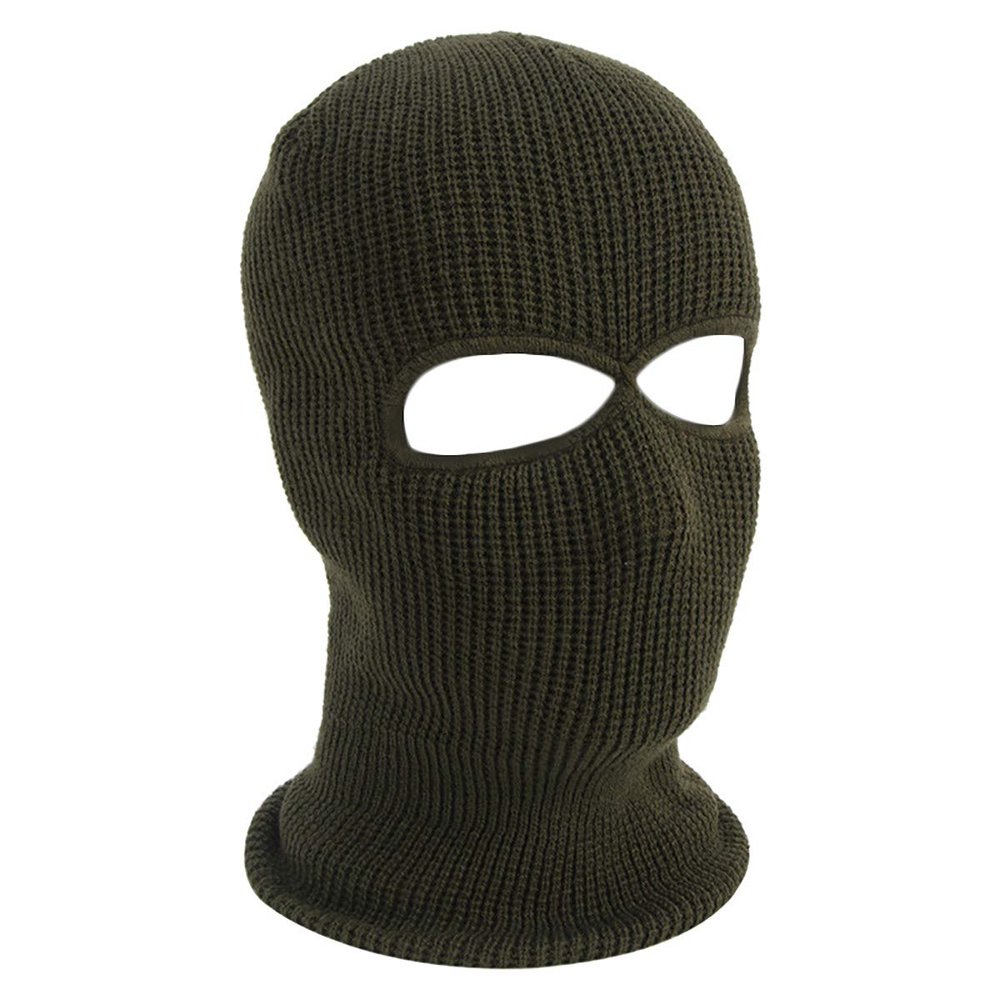 June Sports Balaclava Ski Mask 2 Hole for Cold Weather Windproof Breathable Face Mask for Men Women Riding Motorcycle & Snowboarding Skiing Army Green MK3B 2 Holes-army Green One Size