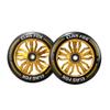 CLAS FOX Pro Scooter Wheels 120x24mm Set of 2 Pro Scooter Wheels with ABEC-9 Bearings (Black-Gold) view 3
