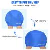 Swim Cap, 2 Pack Durable Silicone Swimming Caps for Kids Girls Boys Youths (Age 2-12), Soft 3D Ergonomic Waterproof Kids Swim Caps, Comfortable Fit for Long Hair and Short Hair view 4