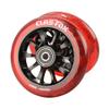CLAS FOX Pro Scooter Wheels 110mm Transparent Sparkle PU with ABEC-9 Bearings CNC Metal Core (2pcs) (Red) view 1
