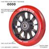 CLAS FOX Pro Scooter Wheels 110mm Transparent Sparkle PU with ABEC-9 Bearings CNC Metal Core (2pcs) (Red) view 2