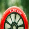 CLAS FOX Pro Scooter Wheels 110mm Transparent Sparkle PU with ABEC-9 Bearings CNC Metal Core (2pcs) (Red) view 4