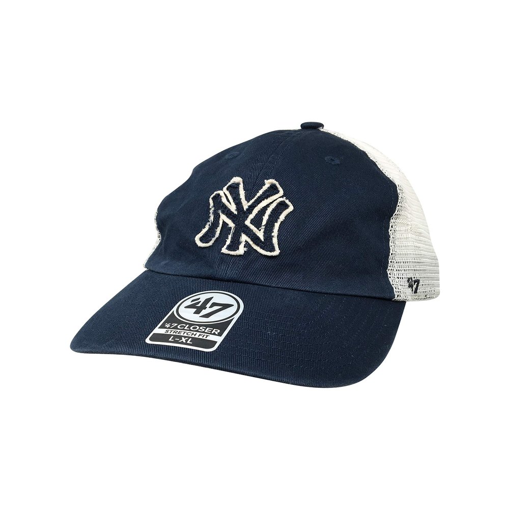 '47 New York Yankees Hat, Cap Closer Stamper Mesh 21097738 Navy/White (Large/X-Large)