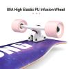 KHUY Skateboard 42 Inches Long Boards Skateboard for Girls Boys, Premium Longboard Skateboard for Cruising Freestyle Downhill Dancing Skate Board Cruiser for Teens Adults Beginners (Color : Style D) view 3