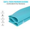 Swim Cap, 2 Pack Durable Silicone Swimming Caps for Kids Girls Boys Youths (Age 2-12), Soft 3D Ergonomic Waterproof Kids Swim Caps, Comfortable Fit for Long Hair and Short Hair view 3