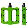 Mountain Bike Pedals, CATAZER Nylon Fiber Non-Slip Bicycle Pedals for MTB Road BMX Bike Cycling (Green) view 1