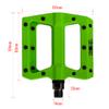 Mountain Bike Pedals, CATAZER Nylon Fiber Non-Slip Bicycle Pedals for MTB Road BMX Bike Cycling (Green) view 2