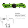 Mountain Bike Pedals, CATAZER Nylon Fiber Non-Slip Bicycle Pedals for MTB Road BMX Bike Cycling (Green) view 3