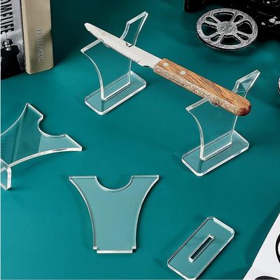 LEILIN Lightsaber Stand-Acrylic Lightsaber Display Stand,Table Saber Rackplace Magic Wand, Laser Sword,Saber Sword (2 Pairs)