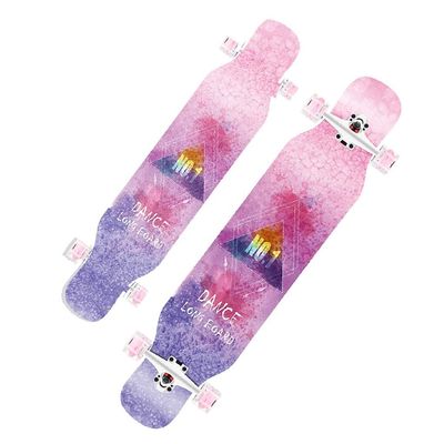 KHUY Skateboard Premium Longboard Skateboard for Cruising Freestyle Downhill Dancing 42 Inches Long Boards Skateboard for Girls Boys, Skate Board Cruiser for Teens Adults Beginners (Color : Style D)