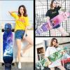 KHUY Skateboard Premium Longboard Skateboard for Cruising Freestyle Downhill Dancing 42 Inches Long Boards Skateboard for Girls Boys, Skate Board Cruiser for Teens Adults Beginners (Color : Style D) view 2