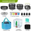 Odoland Bundle - 2 Items 29pcs Camping Cookware Mess Kit and Folding Campfire Grill for Outdoor Backpacking Hiking BBQ view 4