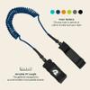 Retrospec Weekender SUP Paddle Board Safety Leash - 10ft Coiled Design for Stand Up Paddleboards - Premium Surfboard Accessories with Secure Attachment & Minimal Drag view 2