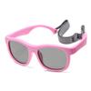 Hycredi Flexible Polarized Sunglasses with Strap for Baby Age 0-2 Years (Pink/Grey) view 3