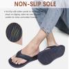 KuaiLu Mens Leather Sport Flip Flops Comfort Orthotic Thong Sandals with Plantar Fasciitis Arch Support for Outdoor Summer view 4