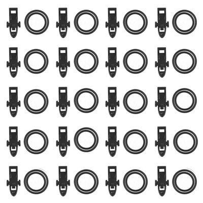 FISHNU All-in-One Fishing Hooks Keeper Kit - Secure Lures & Hooks on Rods - 20pcs Set with Elastic Rings - Ideal for Anglers (Black)