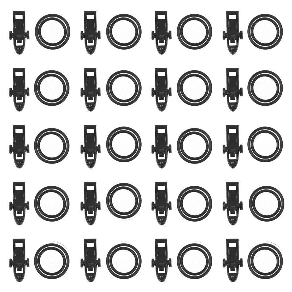 FISHNU All-in-One Fishing Hooks Keeper Kit - Secure Lures & Hooks on Rods - 20pcs Set with Elastic Rings - Ideal for Anglers (Black)