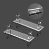 LEILIN Acrylic Two-Layer Wall Mounted Samurai Sword Stand Display Stand, Support All Swords (Transparent 2 Pieces) view 1