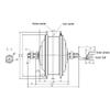 250W Bicycle Front Wheel Drive YouE Bruhsless Hub Motor with Wuxing LCD Display Thumb Throttle (24V Thumb) view 3