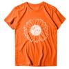 WUAI Sunflower Shirts for Women Cute Funny Summer Short Sleeve Loose Graphic Tee Shirts Tops(Orange,X-Large) view 4