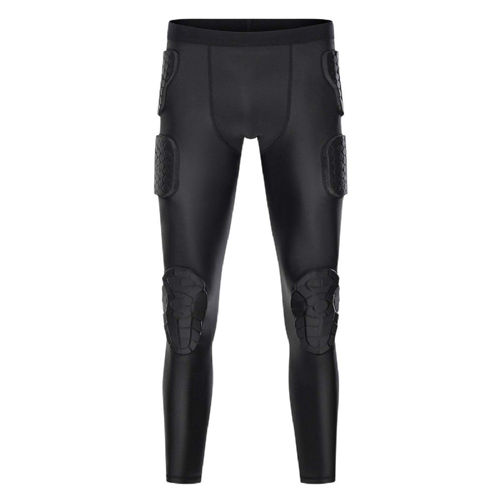 Jellybro Men's Padded Compression Pants Football Girdle Athletic Leggings for Soccer Basketball Paintball Hockey