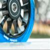 CLAS FOX Pro Scooter Wheels 110mm Transparent Sparkle PU with ABEC-9 Bearings CNC Metal Core (2pcs) (Blue) view 4
