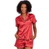 MISSIMIA Womens Pajamas Set Short Sleeve Sleepwear Button Down Nightwear Satin Pj Lounge Sets XS-XL view 1