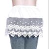 Vanrose Jan Women's Sheer Underskirt See Through Lace Trim Layering V83 White S/M view 3