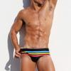 WXJLYZRCXK Men's Swimming Trunks Briefs Low Waist Swimwear Briefs Sexy Elastic Beach Shorts Boxers Underwear view 1