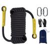 EMEKIAN 10 mm Black Indoor Outdoor Climbing Rope, 30 M (98 ft) Static Rock Climbing Rope for Escape Rope, Ice Climbing Equipment, Fire Safety Rescue Rope, with Non Slip Gloves view 1