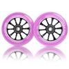 CLAS FOX Pro Scooter Wheels 100mm Transparent Sparkle PU with ABEC-9 Bearings CNC Metal Core (2pcs) (Purple) view 1