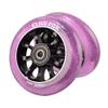 CLAS FOX Pro Scooter Wheels 100mm Transparent Sparkle PU with ABEC-9 Bearings CNC Metal Core (2pcs) (Purple) view 3