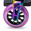 CLAS FOX Pro Scooter Wheels 100mm Transparent Sparkle PU with ABEC-9 Bearings CNC Metal Core (2pcs) (Purple) view 4