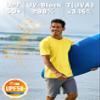 TACVASEN Shirts for Men Swim Shirts for Mens Rash Guard Short Sleeve UPF 50+ Athletic Tshirts Sun Protection Summer Quick Dry Fit TshirtsYellow M view 4