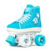 Crazy Skates Rolla Roller Skates for Boys and Girls - Sneaker-Style Kids Quad Skates Teal (Size: Kids j12) view 1